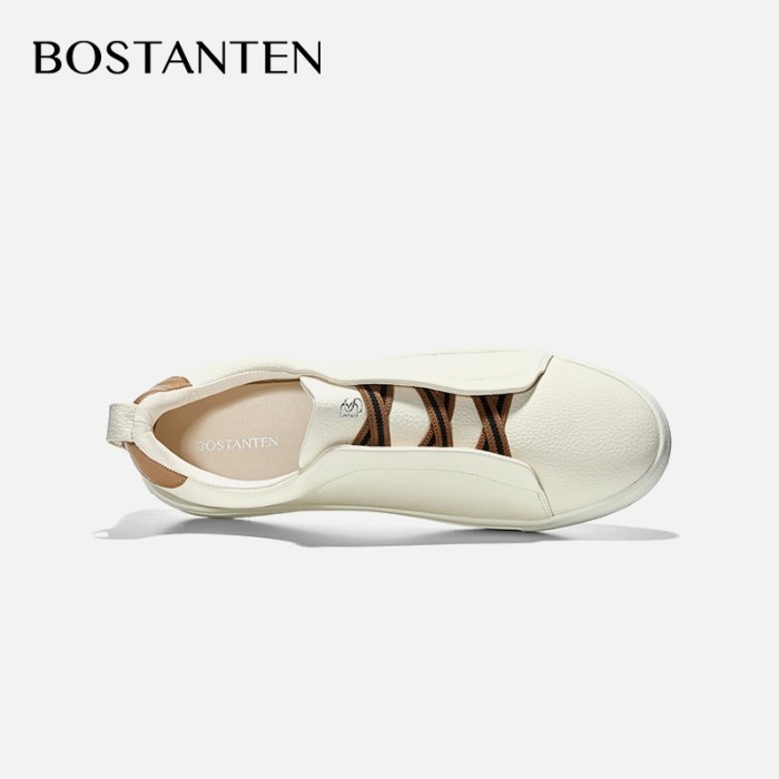 Bostanten Sepatu Pria Slip On Kasual High-End Kontras Original Official Store