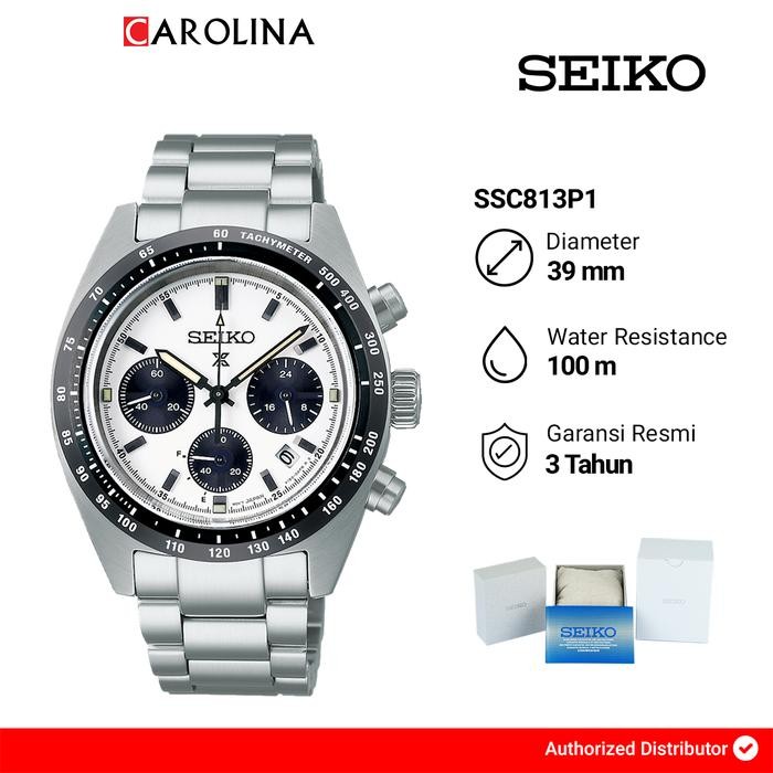 Jam Tangan Pria Seiko Prospex SSC813P1 Speedtimer Panda Solar Stainles
