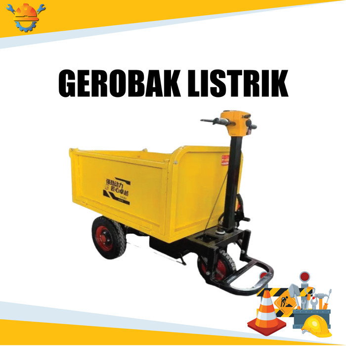 GEROBAK PROYEK 2 RODA UNTUK ANGKUT BARANG / PASIR BAN MATI TANPA ANGIN