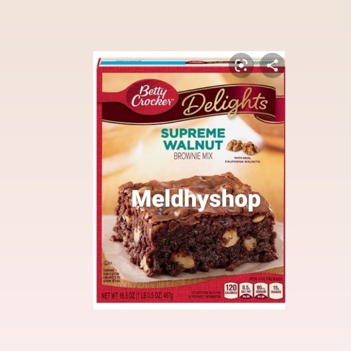 

TERLARIS! BETTY CROCKER DELIGHT SUPREME WALNUT BROWNIE MIX 467 GR