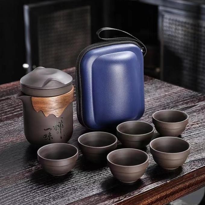 Tea Pot Set Travel Tea Set Portable With Bag Terlaris