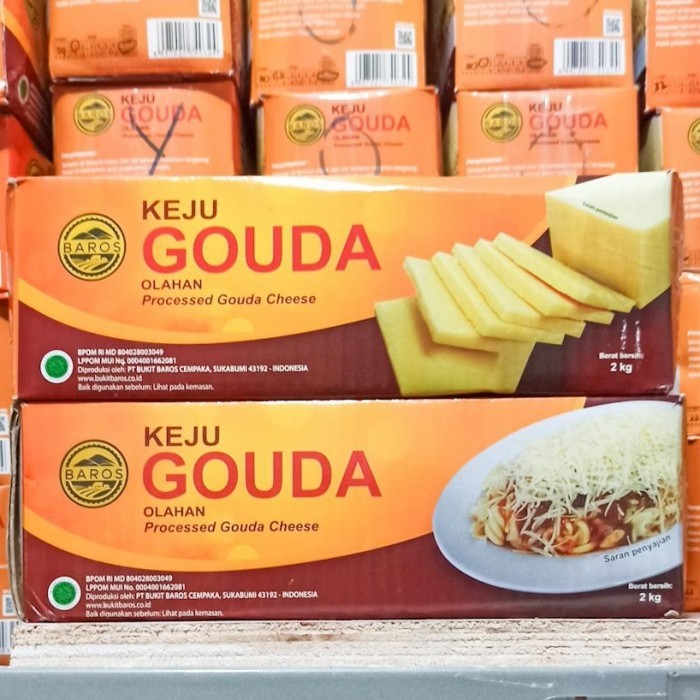 

Orange Processed Gouda Cheese 2 Kg Keju Serbaguna