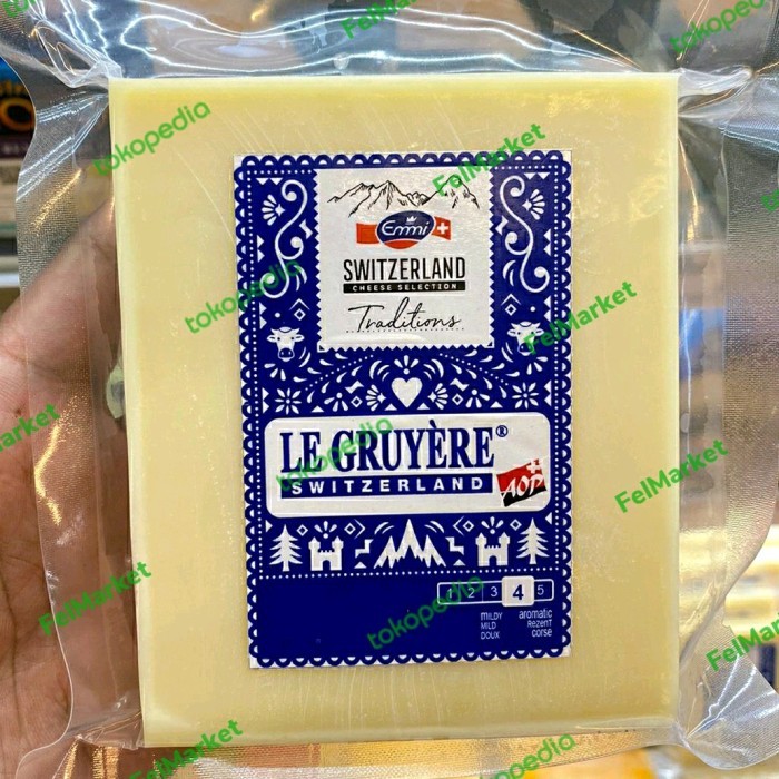 

keju EMI le gruyere partion chese switzerland 200gr keju gruyere