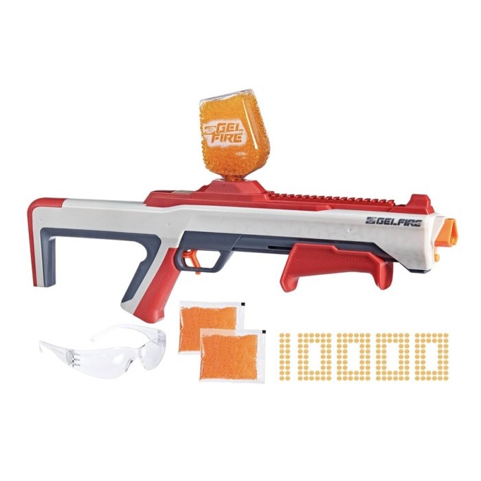 

NERF Pro Gelfire Raid Blaster, Fire 5 Rounds at Once, 10,000 Gel Rounds, 800 Round Hopper
