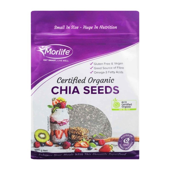 

Morlife Certified Organic Chia Seeds 500 G