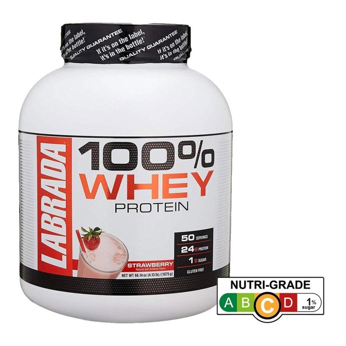 

Labrada 100 Percent Whey Protein Powder - Strawberry 4.13LB 1875 g