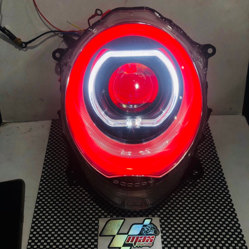 BILED AES TURBO 3inci SCOOPY NEW+HEADLAMP N ALIS DRL AES SCOOPY TERBARU