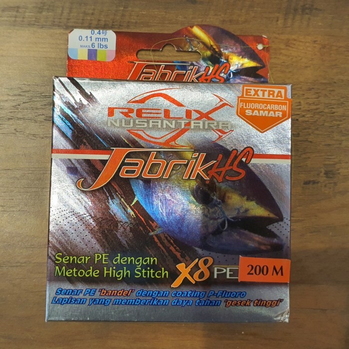 BISA GRAB Senar PE Jabrik HS X8 Relix Nusantara PE 0.4