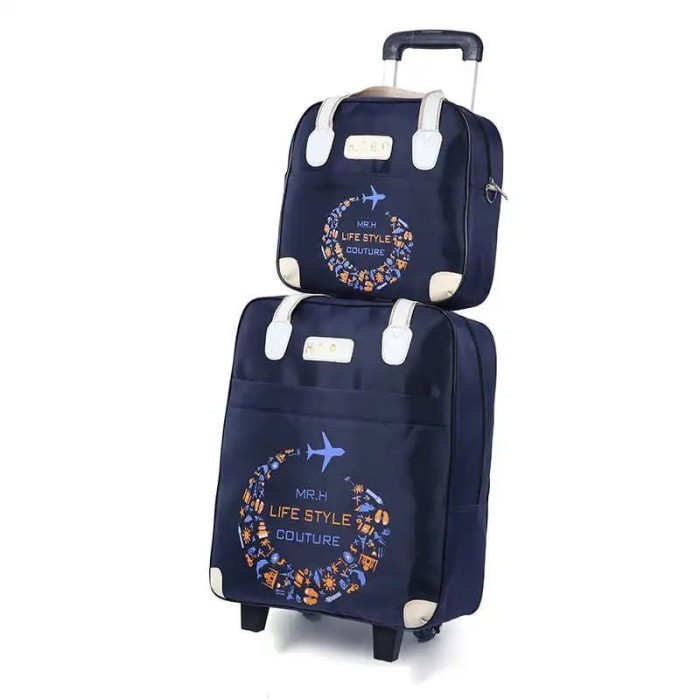 TERLARIS Tas Troli 2 Buah / Set Tas Tangan Travel Kabin / Set Bagasi