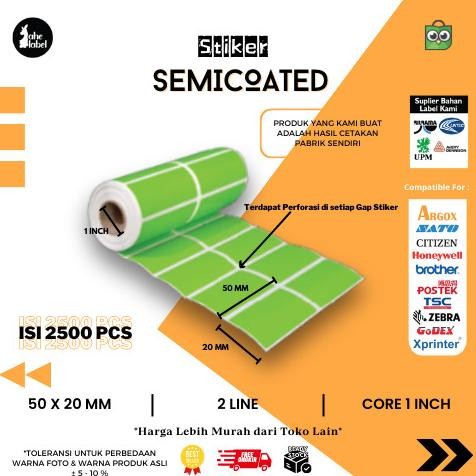 

LABEL STICKER 50X20 MM SEMICOATED STIKER LABEL 50X20 MM