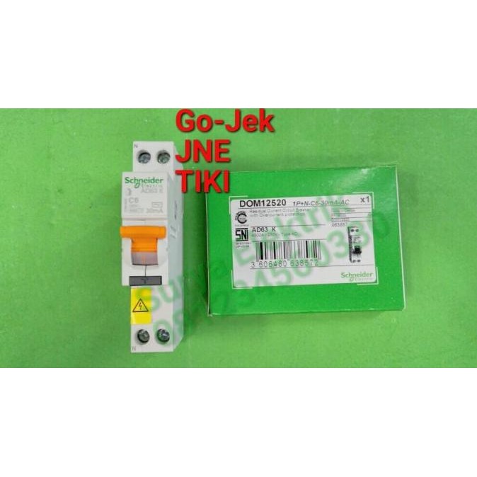 MCB ANTI KESETRUM LISTRIK TERSETRUM PROTEKSI STRUM ARUS BOCOR RCBO