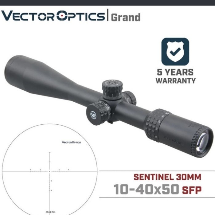 TERLARIS TELESKOP VECTOR SENTINEL X 10-40X50 SFP TELESCOPE SCOPE VECTOR OPTICS SF MURAH MURAH