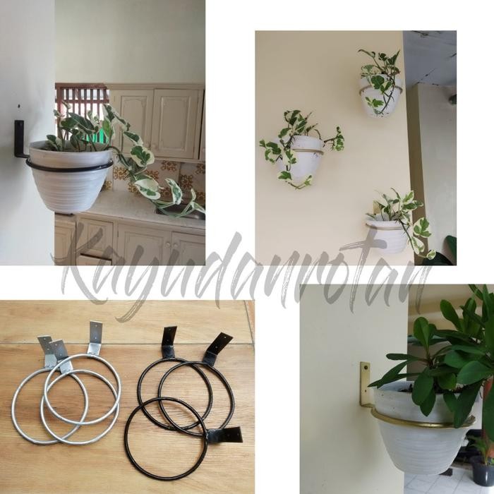 DISKON GANTUNGAN POT BUNGA /GANTUNGAN POT PAGAR BESI / RING POT / RAK BUNGA BESI HKL1