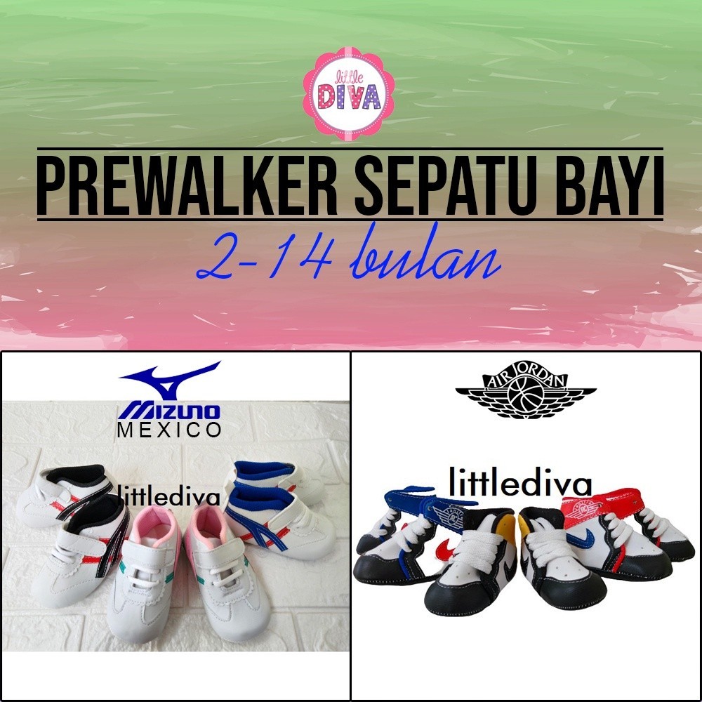 MEXICO Prewalker 2 - 14 bulan Sepatu Bayi SPORTY  Pre Walker Air Jordan Shoes
