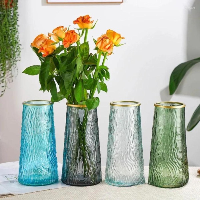 MILIKI SEGERA VAS BUNGA KACA SILINDER TINGGI BENING NORDIC DEKORASI RUMAH ESTETIK SXK33