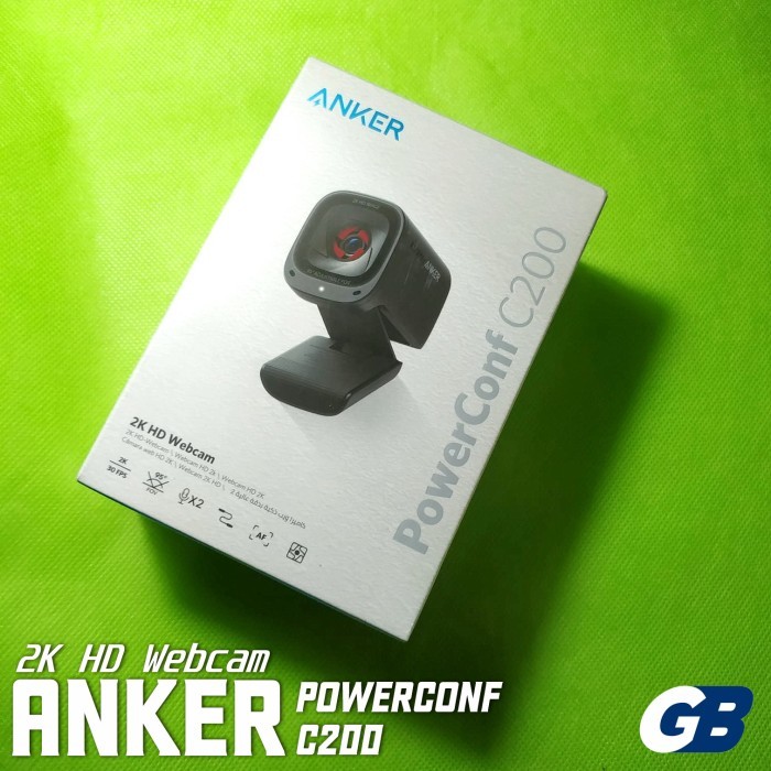 BEBAS ONGKIR - Anker A3369 PowerConf C200 2K AI Stereo Mics Webcam untuk PC / Laptop