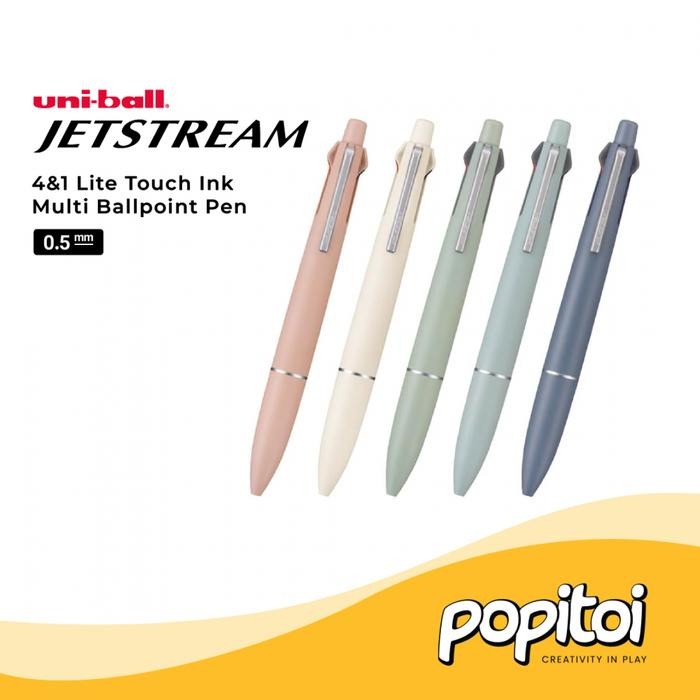 

terbaru !!! uniball jetstream 4&1 lite touch ink multi ballpoint pen 0.5 mm pulpen warna warni uni