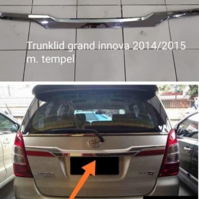 List Trunklid Trunk Lid Grand Innova 2014-2015 Model Tempel