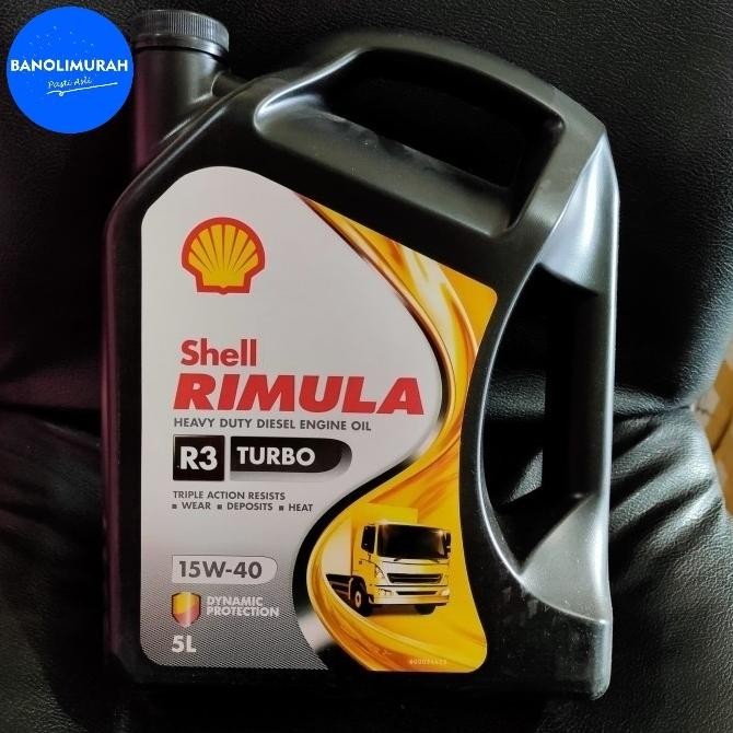 Oli Shell Rimula R3 Turbo 15W40 Galon 5Liter
