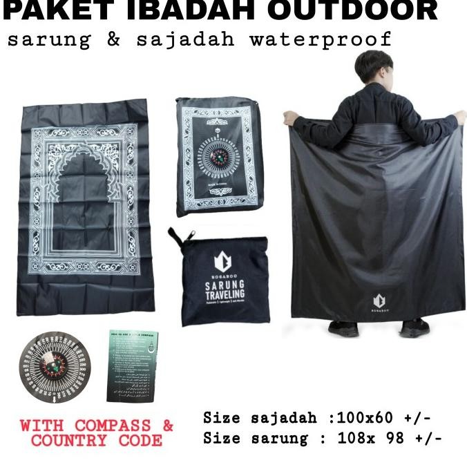 Diskon Paket Sajadah Dan Sarung Outdoor Include Compas