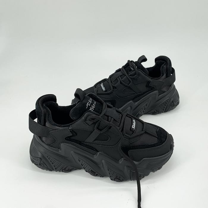 Gmn Jungkook Sepatu Sekolah Wanita Hitam Polos Karet Kasual Shoes