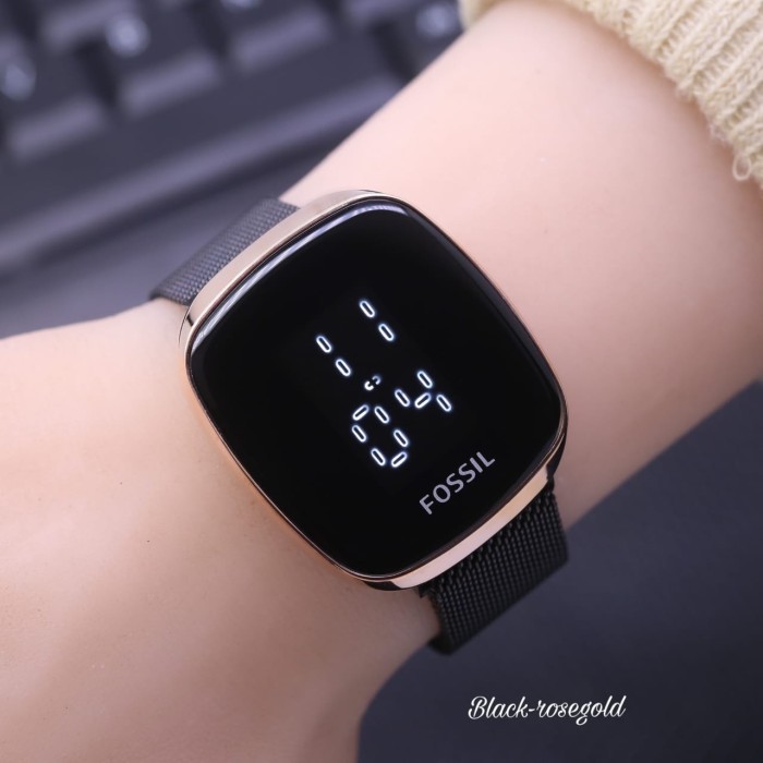 JAM TANGAN WANITA FOSSIL TOUCH SCREEN RANTAI PASIR MAGNET
