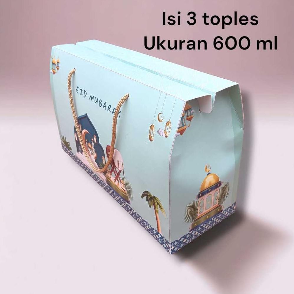 

ISI 10 BOX HAMPERS LEBARAN IDUL FITRI MUAT 3 TOPLES JAR 500 - 750 ML
