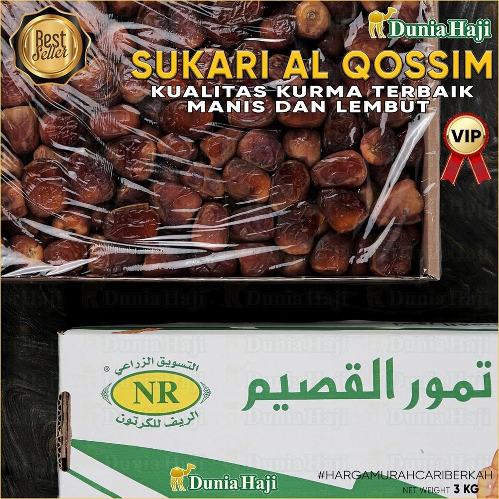 

Kurma SUKARI 3KG Kualitas Super Premium VIP Grade A Exclusive Packing / Sukkari Basah