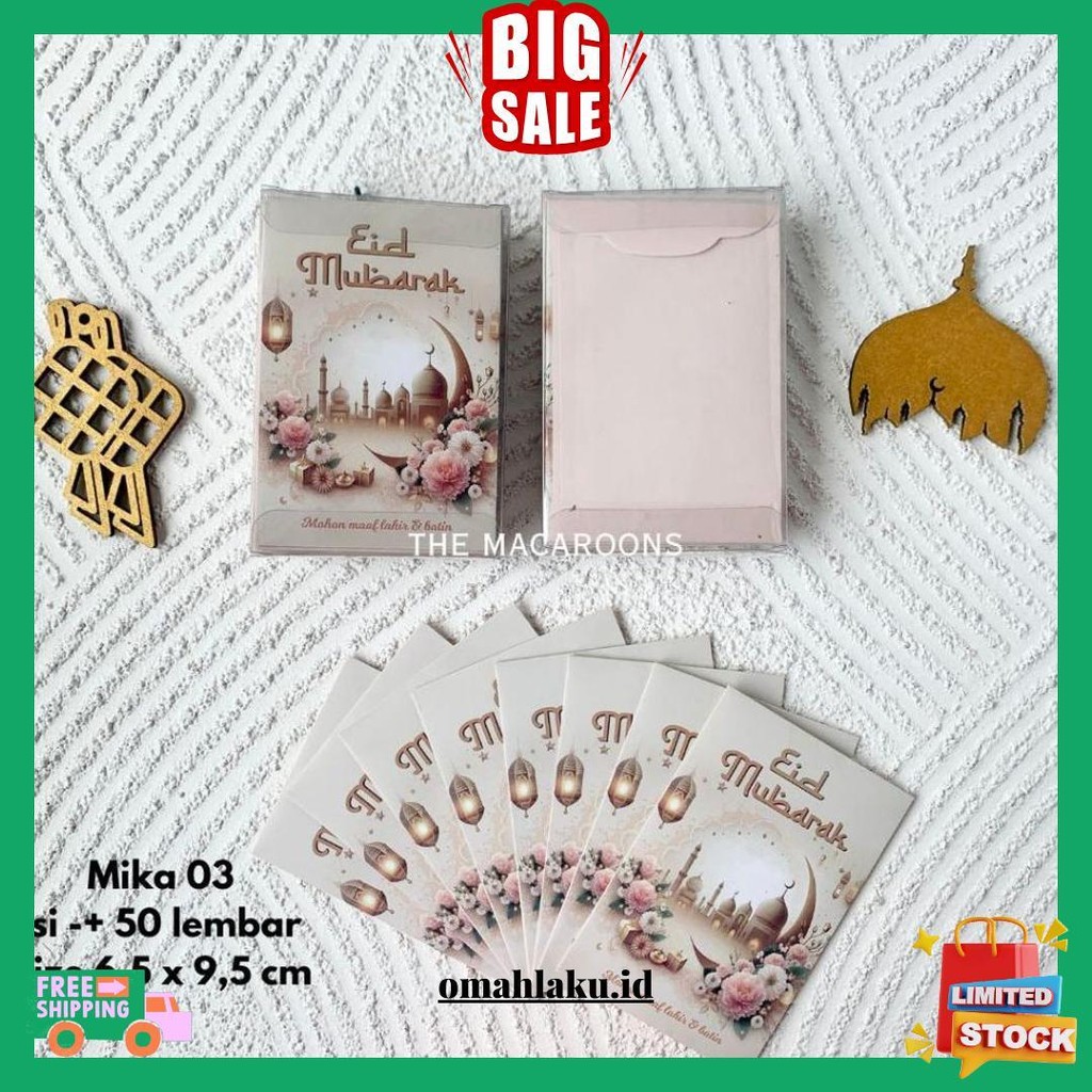 

Grosir Amplop Lebaran Idul Fitri Isi 50 Lembar / Angpao Thr Eid Mubarak Termurah Banget