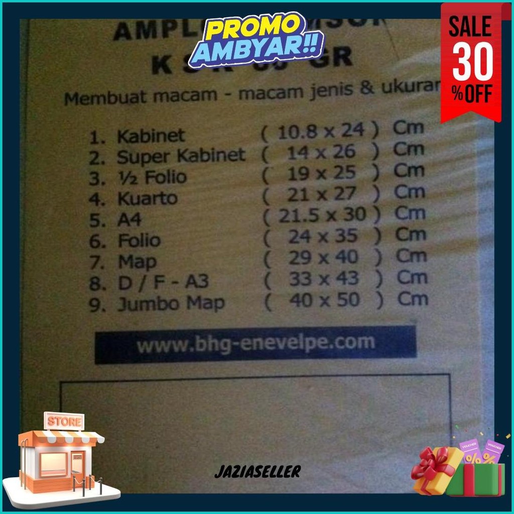 

Amplop Coklat F4 (Folio) Zibiz 24X35Cm Gratis Ongkir