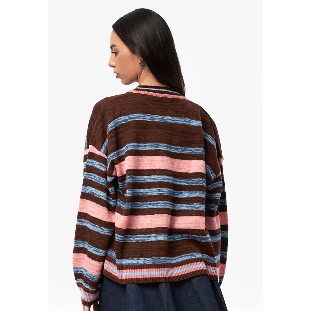 COLORBOX LONG SLEEVE STRIPE CARDIGAN I-COGFJN124F019 MULTICOLOR