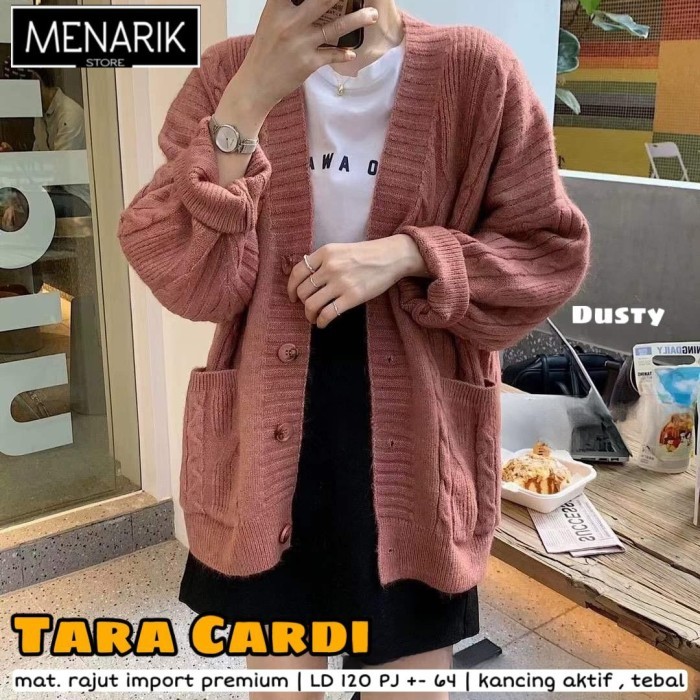 NEW TARA CARDI RAJUT IMPORT PREMIUM JUMBO XXL CARDIGAN WANITA MODIS