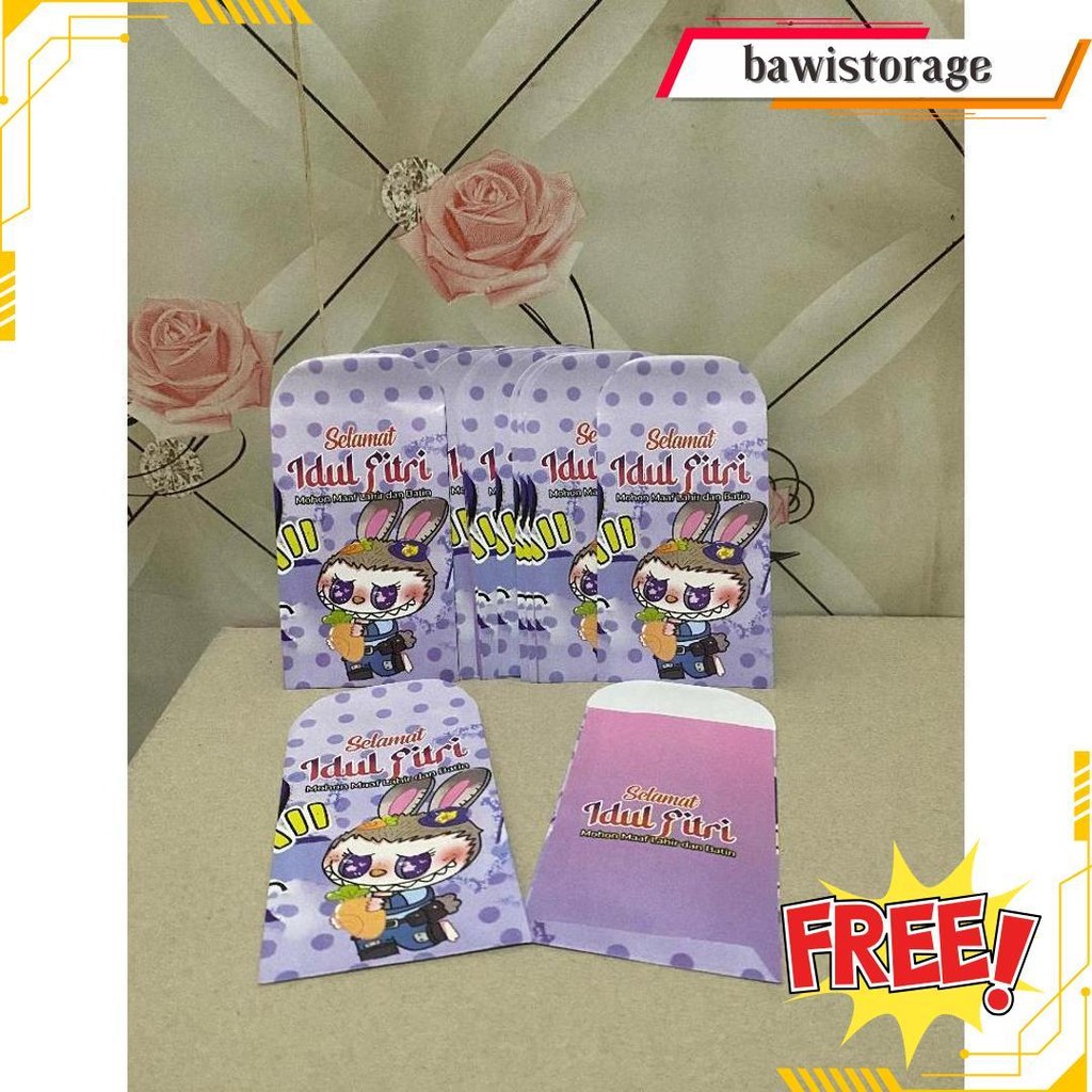 

Ampau / Amplop (Isi 50 Lembar) Lebaran Labubu Kuromi New Uk Medium Uk 11X7Cm Bisa Cod