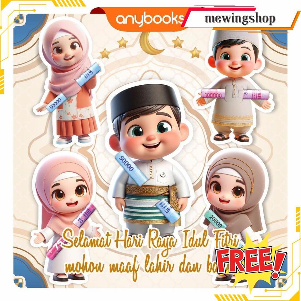 

Terlaris 2025 Amplop Lebaran Isi 10 Pcs Amplop Angpau Lebaran Uang Selip Karakter 3D Peluk Lucu Gemoy Original Produk