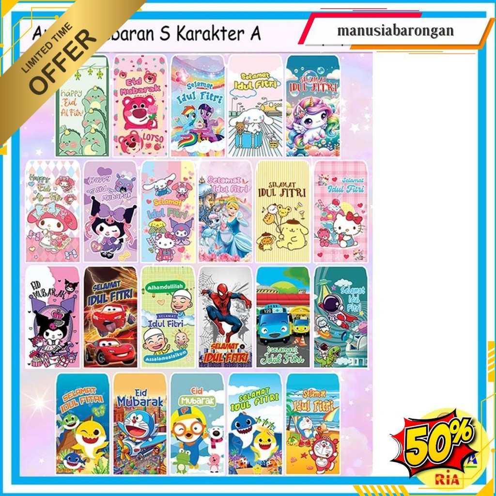 

Murah !! Amplop Idul Fitri Isi 10Pcs Uk S Karakter / Angpao Lebaran Kecil / Amplop Lebaran Idul Fitri / Angpao Karakter Cowok Cewek / Amplop Lebaran Mini / Amplop Lebaran 2025, Islamic, Lebaran, Idul Fitri, Eid Mubarak, Hari Raya,Fitr,Amplop Lebaran Lucu