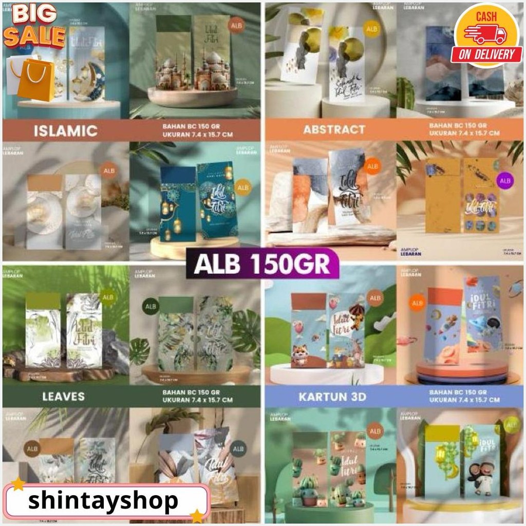 

Amplop Lebaran Murah (Isi 100Pcs) | Bahan Aster 150Gr | Isi 4 Desain (Sesuai Tema) | Grosir Amplop Original Produk