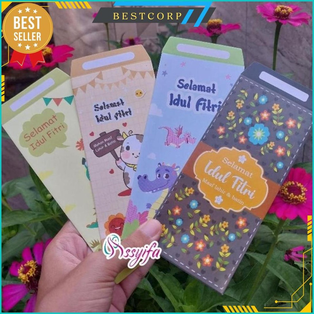 

[5 Pcs] Amplop Lebaran 2025 Panjang Kartun Lucu Uang Tidak Dilipat Cod
