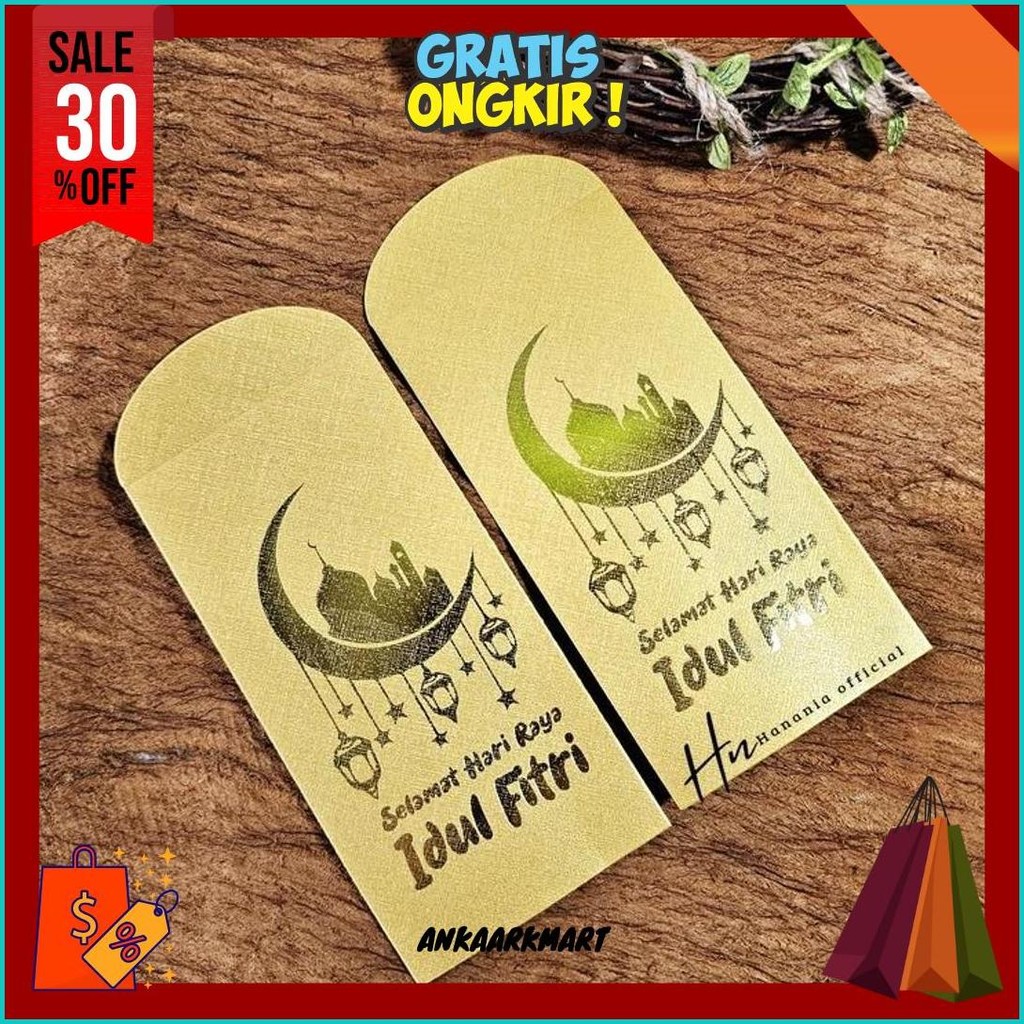 

[ 10Pcs ] Amplop /Angpau Lebaran Idul Fitri Embos Gold Premium Ukuran Panjang / Amplop Lebaran Mewah Cod