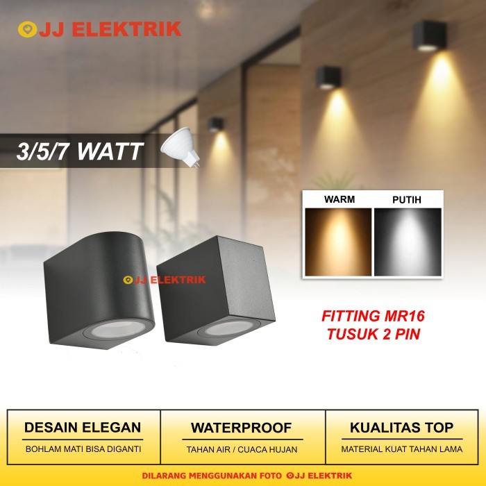 Lampu Dinding Hias Outdoor Fitting Tusuk Sorot Waterproof