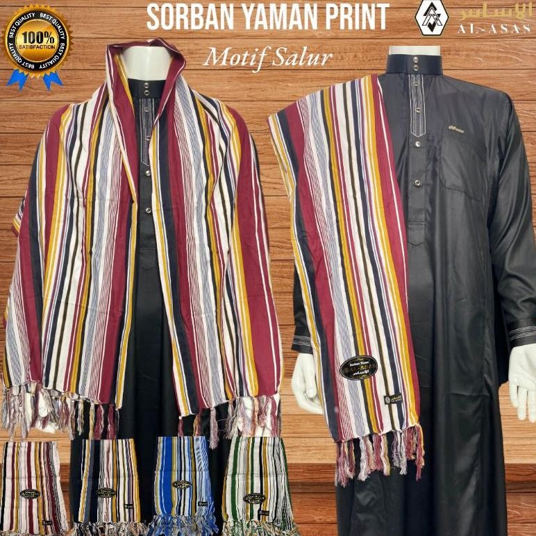 AL-ASAS Sorban Yaman Printing | Ridha Yaman Printing Motif Salur