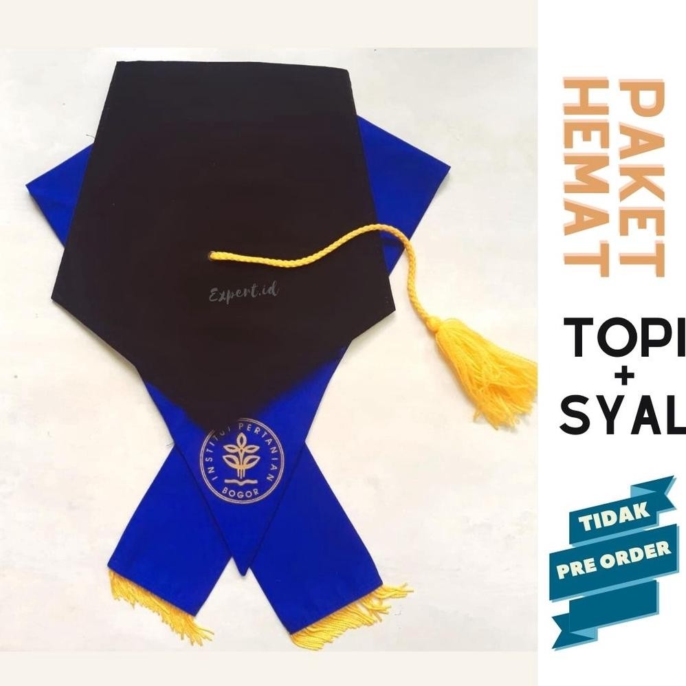 Paket Hemat Topi + Syal IPB ONLY / Toga IPB