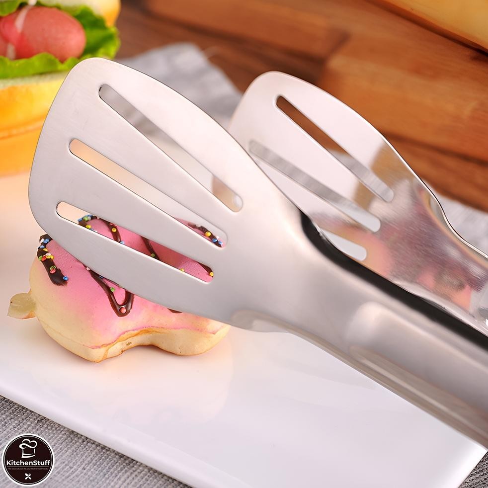 Bisa COD Capitan Penjepit Makanan Kue Roti Stainless Serbaguna | KITCHEN STUFF ||