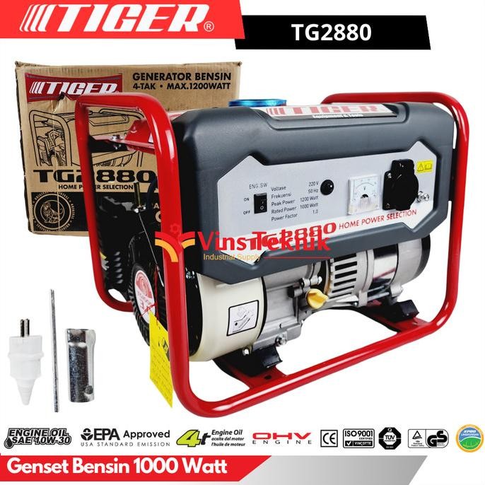 TIGER TG2880 Genarator Set Genset 4TAK Genset 1200Watt TG 2880