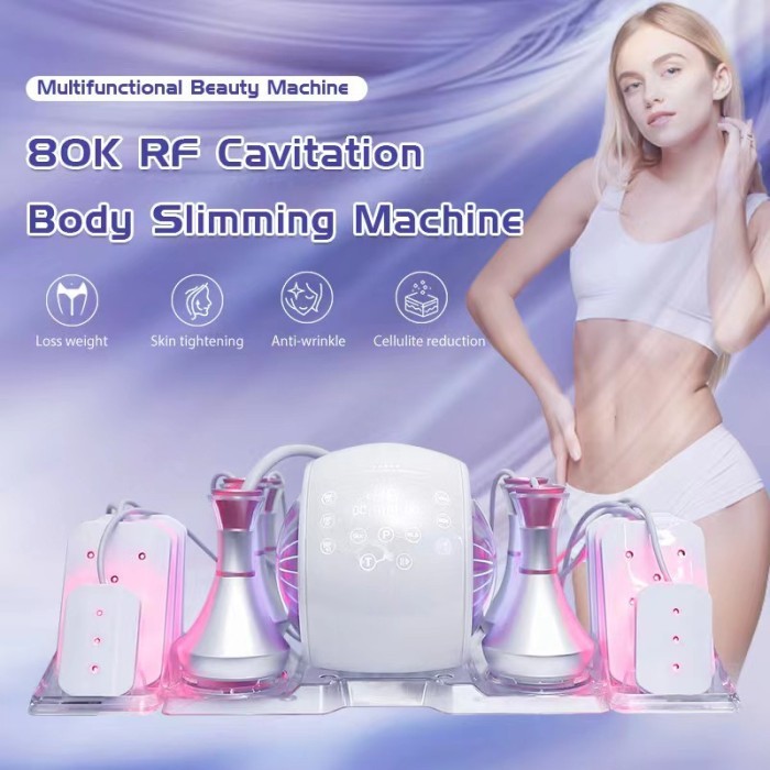 80K 6in1 Slimming Machine RF + Lipo + Vacuum + Cavitation