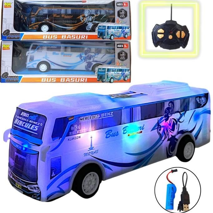 RC BUS BASURI TELOLET mainan bis basuri travel perjalanan bunyi telolet remote control
