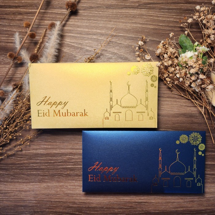 

Amplop Uang Idul Fitri Horizontal Besar 9.5x18.5cm/ Angpao Eid Mubarak Fancy / Angpau Lebaran (Isi