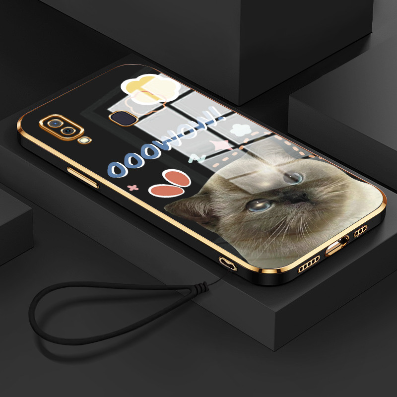Casing Hp Untuk Samsung Galaxy A20 A30 M10s A20s A21s Case Casing pelindung silikon Softcase kucing 