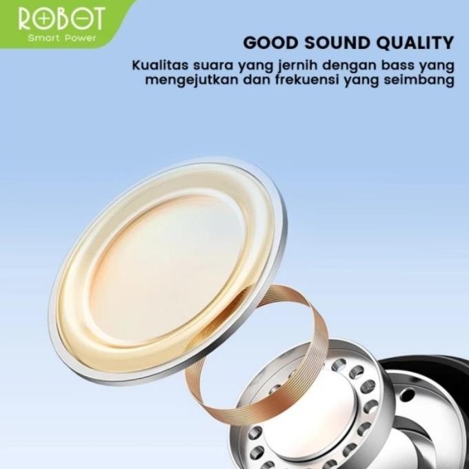 Robot Tws T20s Wireless Earphone Airbuds Tws Robot T20s Bluetooth 5.3 Terlaris