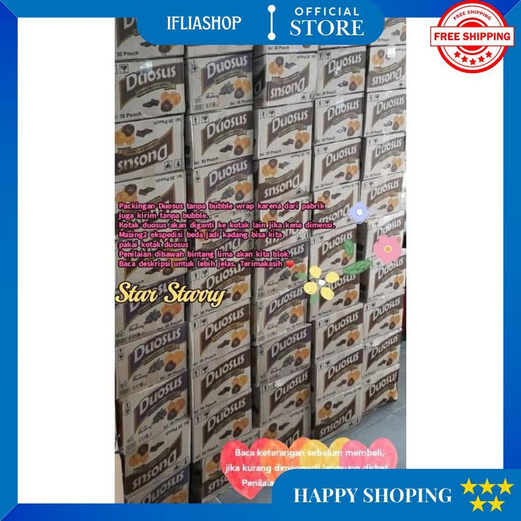 

[Per Dus] 30Pcs Duo Sus Coklat Wajib Shopee Express 1 Kotak Termurah / Duosoes / Duosus / Duo Soes / Duo Sus Kering Snack Viral Halal Mui D Gratis Ongkir