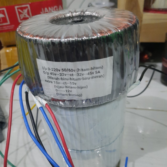 trafo toroid trafo donat 5A ct32v 45v tembaga murni 100%